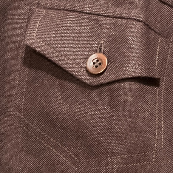 Talbots Chocolate IRISH Linen VINTAGE BERMUDA UTILITY SHORTS, WOMEN SIZE 18 - Picture 9 of 13